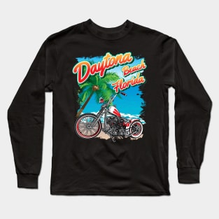 Daytona beach, Florida, old school bike Long Sleeve T-Shirt